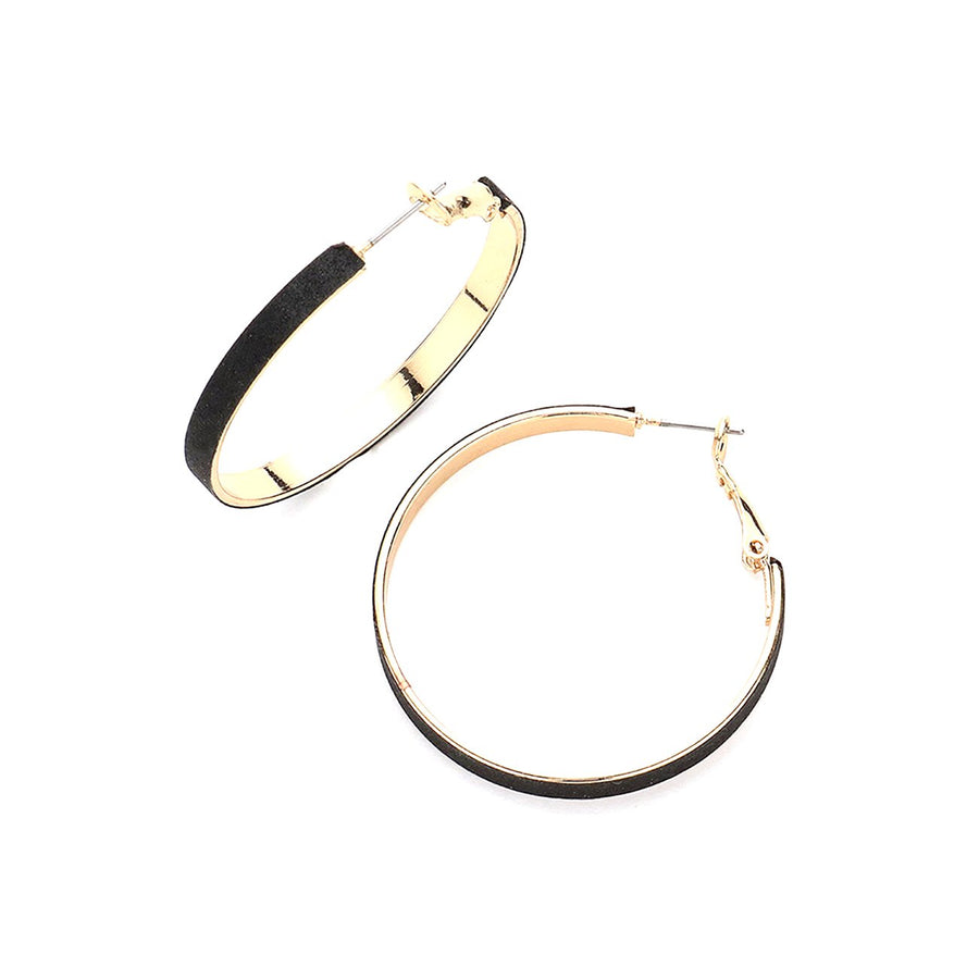 Glittering Gold Hoop Earrings