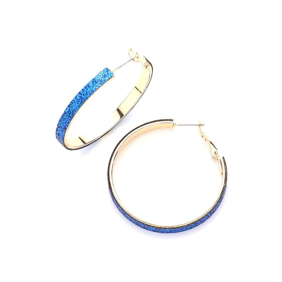 Glittering Gold Hoop Earrings