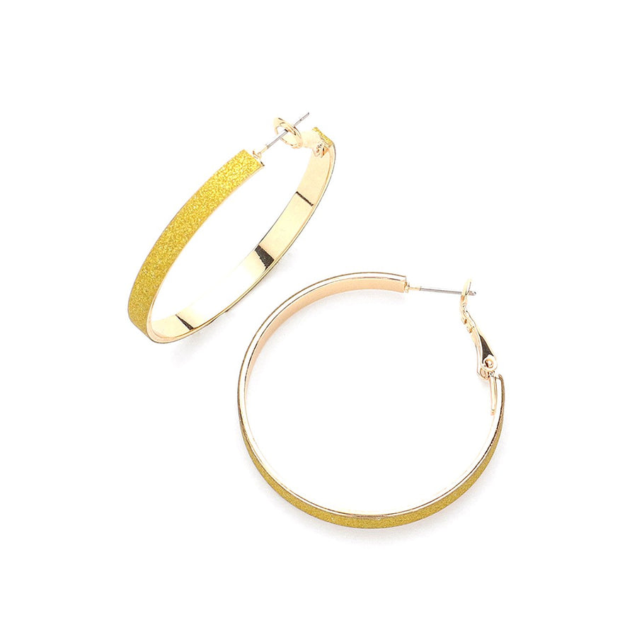 Glittering Gold Hoop Earrings