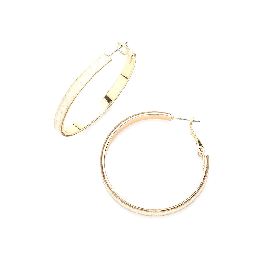 Glittering Gold Hoop Earrings