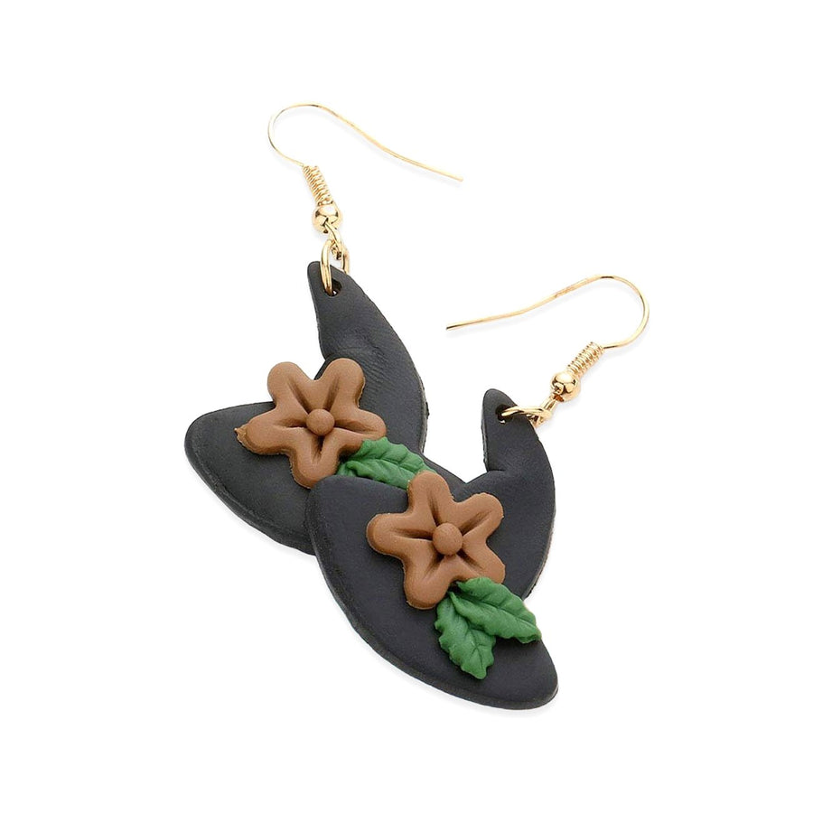 Halloween Polymer Clay Witch Hat Dangle Earrings