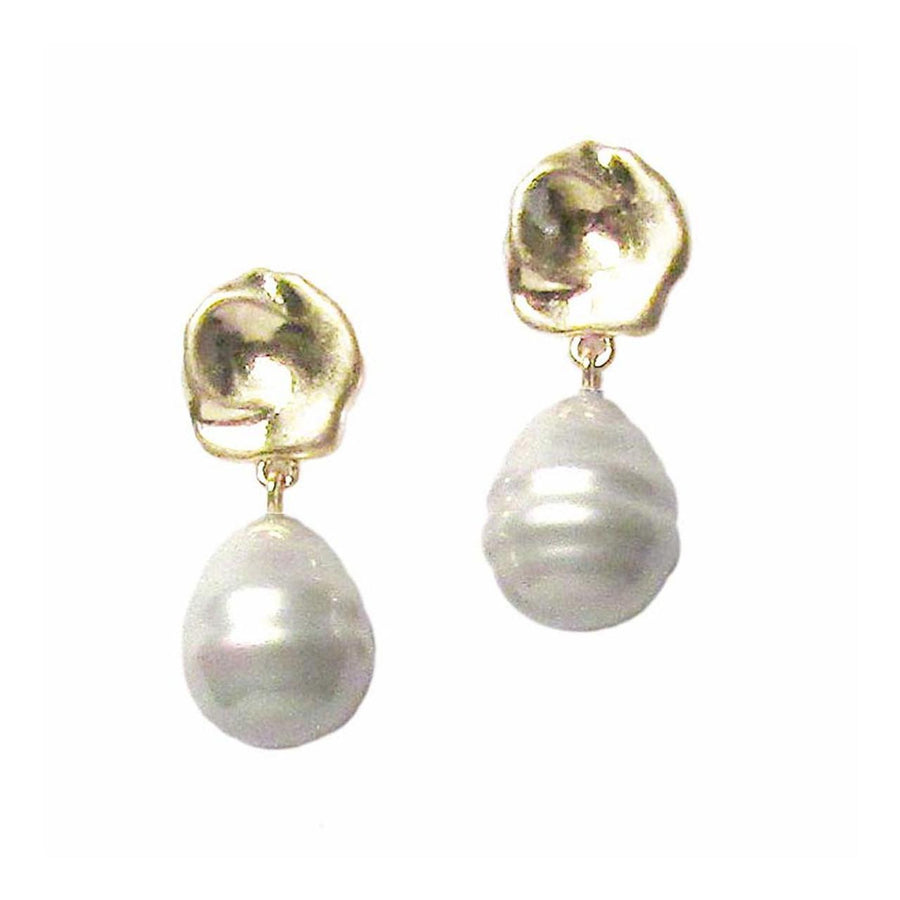 Jumbo Pearly Dangle Drop Earrings