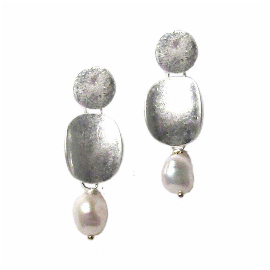 Vintage Inspired Gold Pearly Drop Earrings