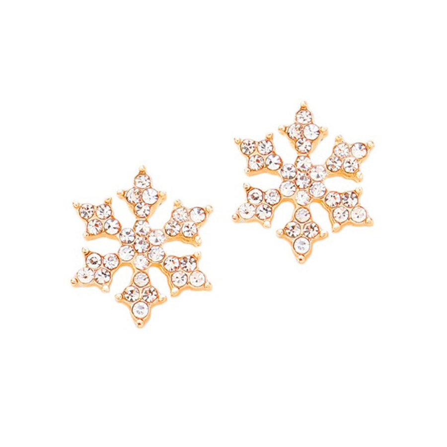 Crystal Beads Snowflake Stud Earring