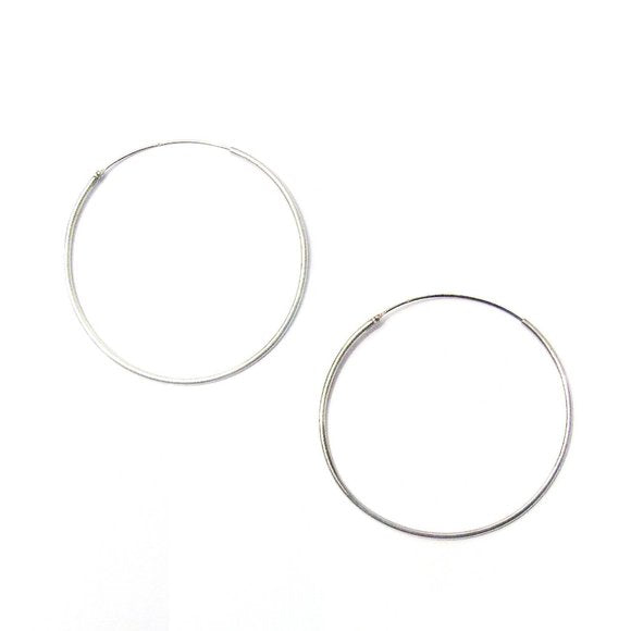 Jumbo Silver Hoop Statement Earrings