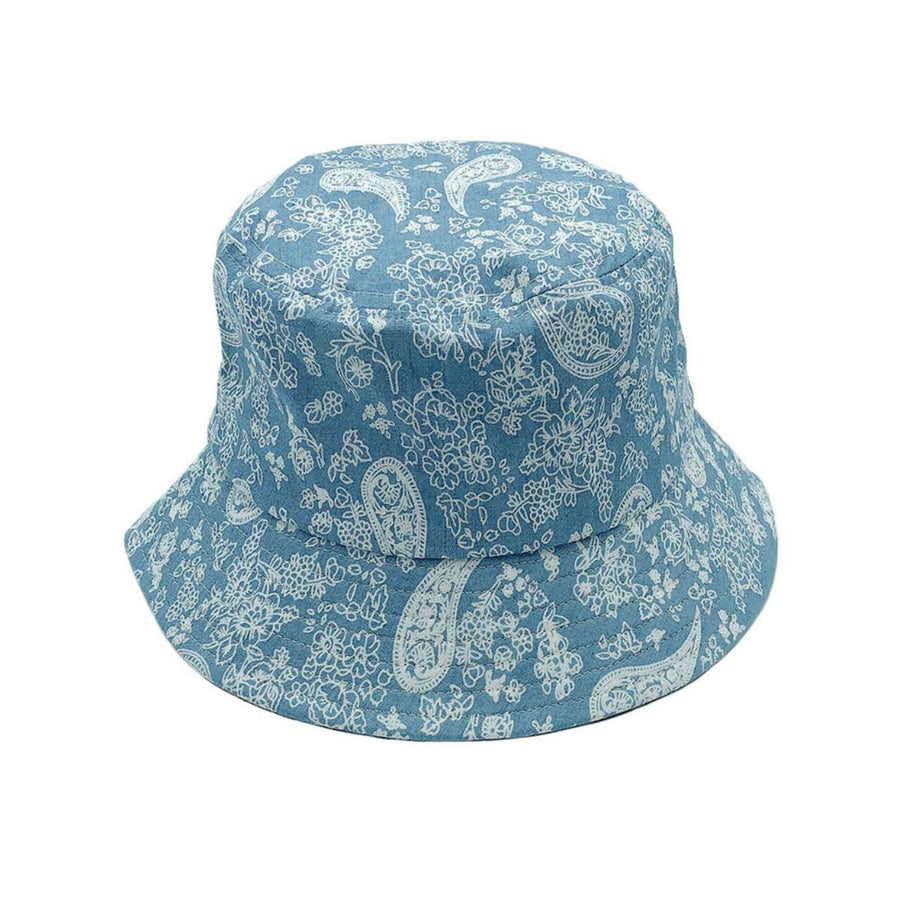 Denim Blue Paisley Bucket Hat