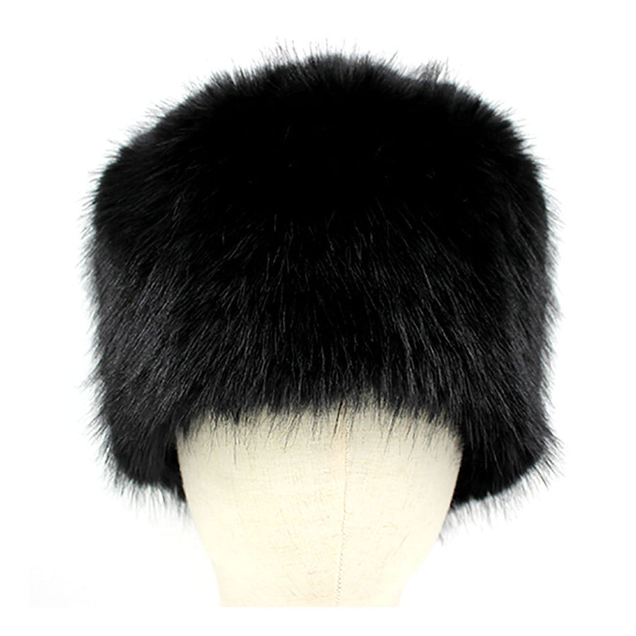 Mustard Yellow Faux Fur Cossack Style Winter Hat