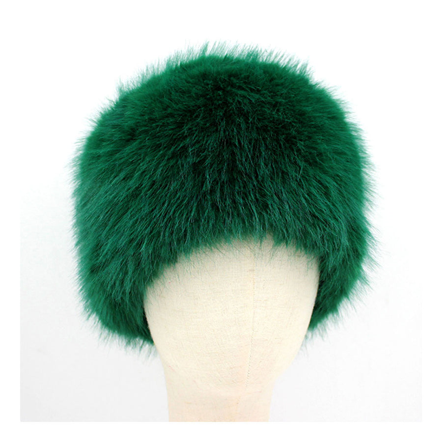 Mustard Yellow Faux Fur Cossack Style Winter Hat