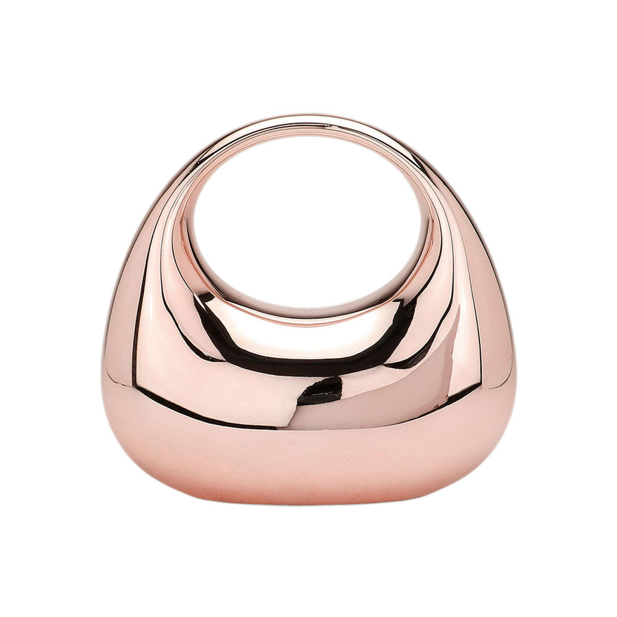 Blue Metallic Acrylic Crescent Shape Bag