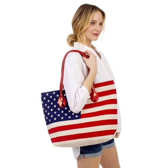 Oversize Patriotic American Flag Bag