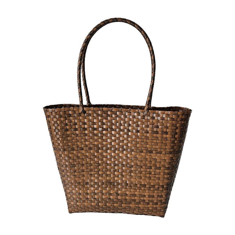 Handmade Green Basket Weave Tote Bag