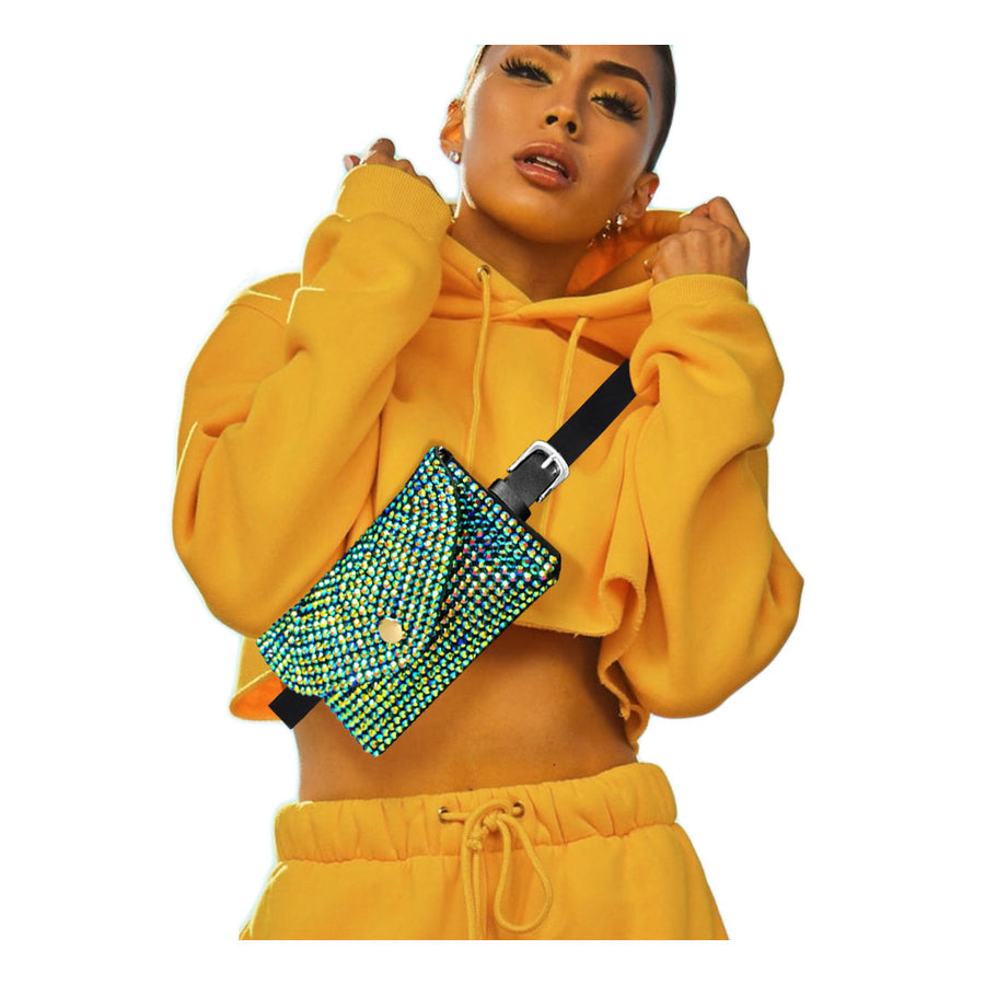Bling Gold Envelope Belt Bag