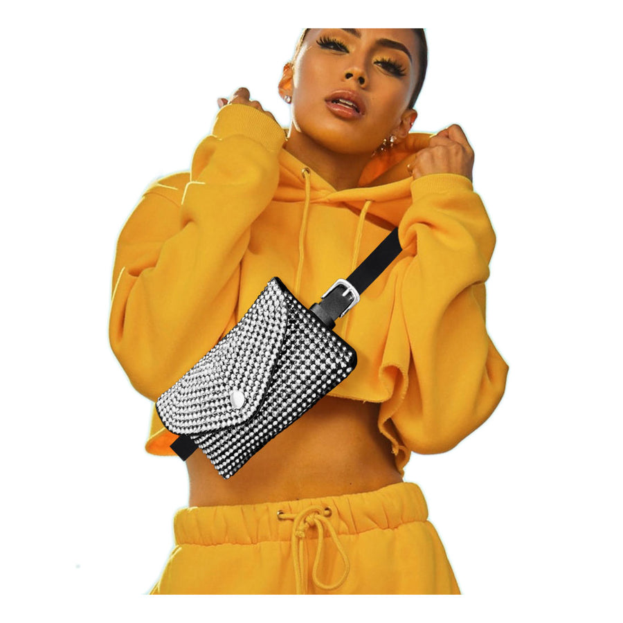 Bling Gold Envelope Belt Bag