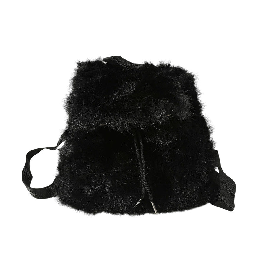 Beige Faux Fur Cozy Backpack