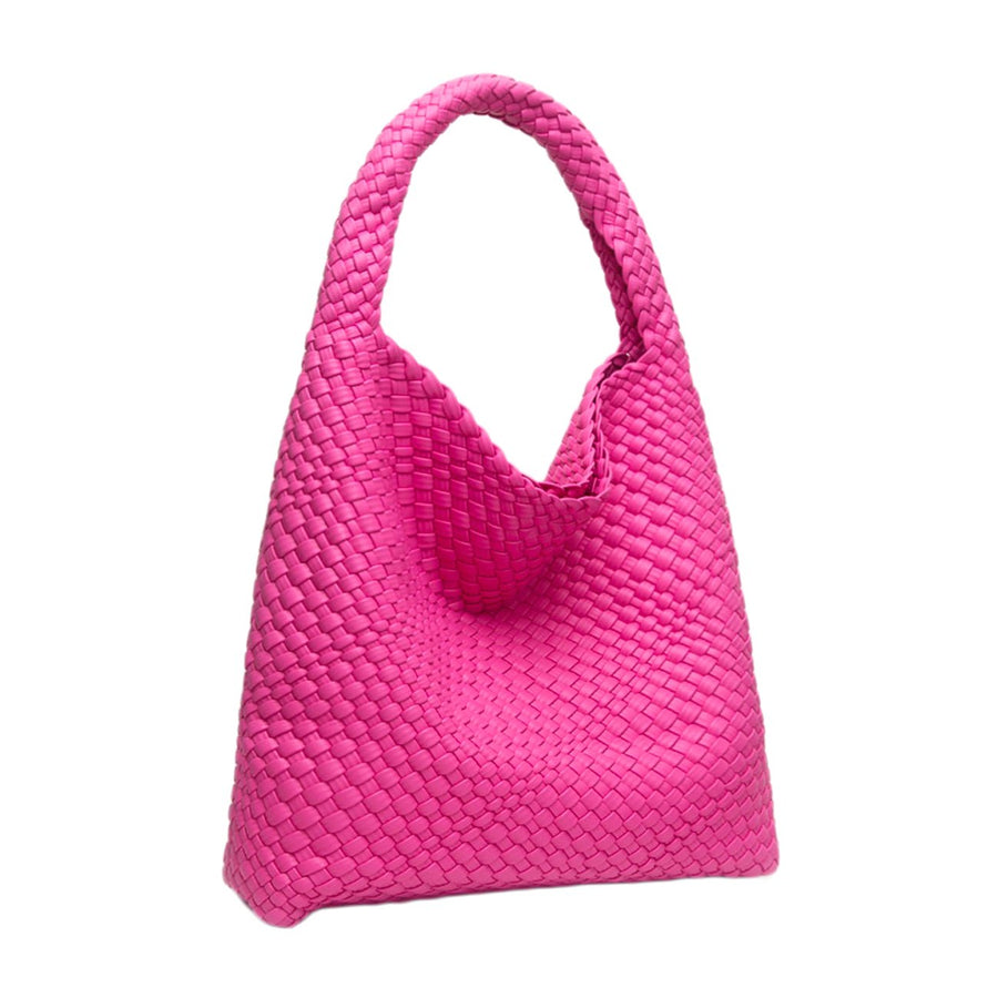 Lovely Fuchsia Braided 2 in 1 Hobo Shoulder Bag