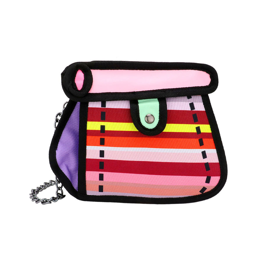 Multi Pink Cartoon 2D Animated Crossbody Bag