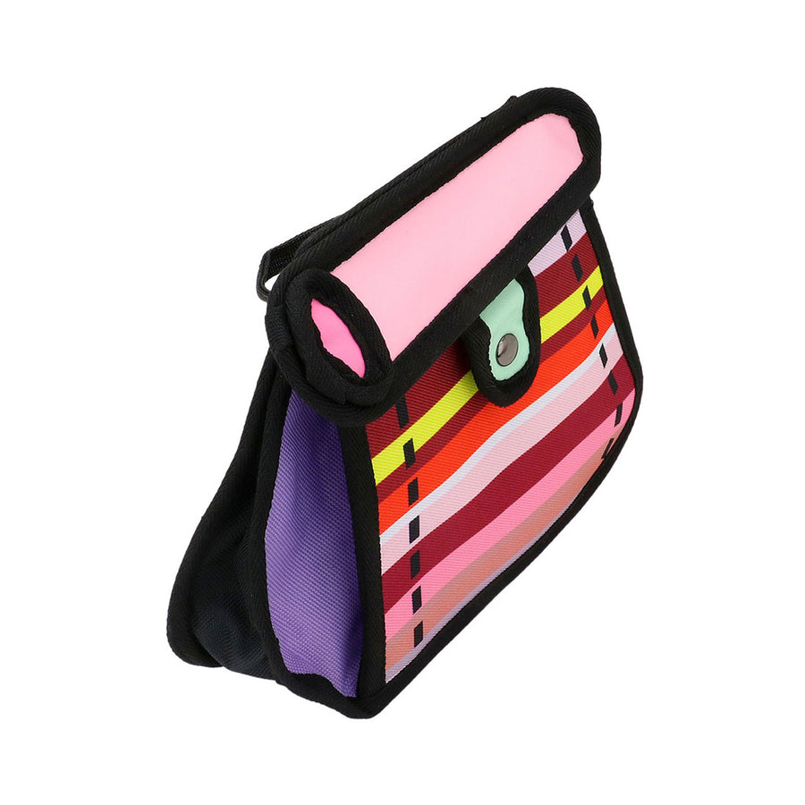 Multi Pink Cartoon 2D Animated Crossbody Bag