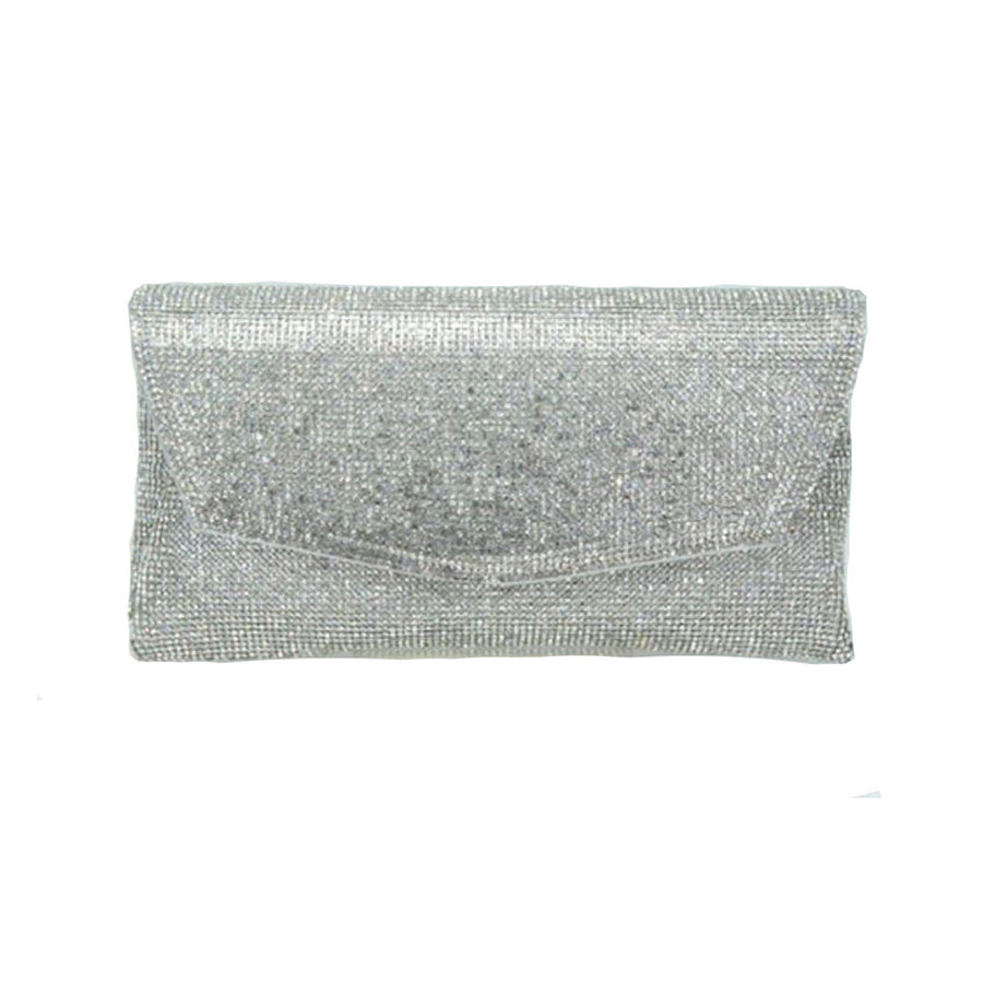 Sparkling Rose Gold Crystal Beads Evening Clutch Bag