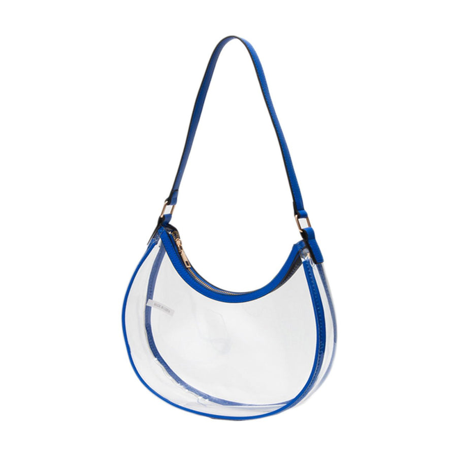 Dazzling Transparent Mustard Trim Hobo Shoulder Bag