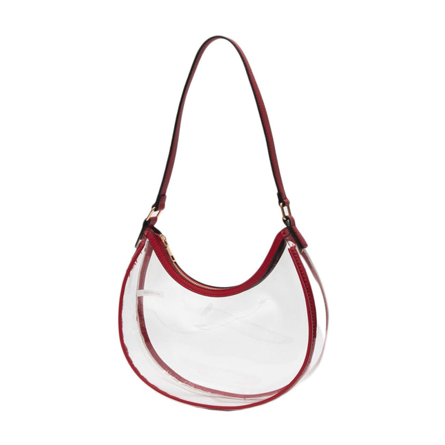 Dazzling Transparent Mustard Trim Hobo Shoulder Bag