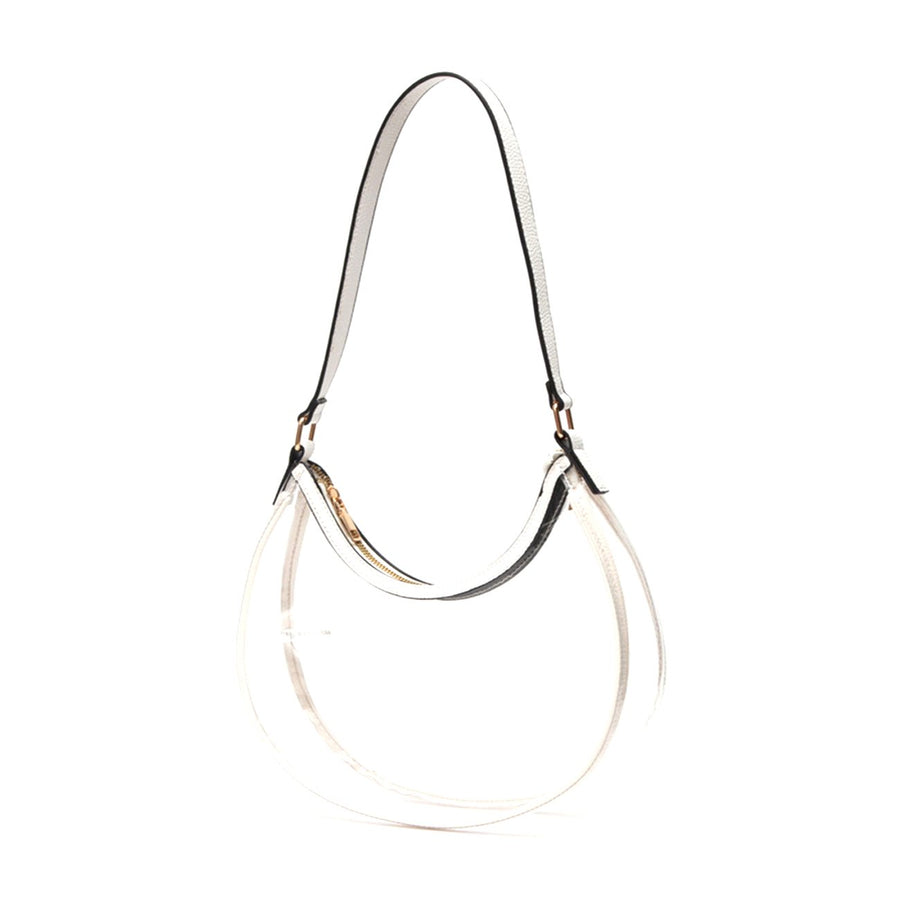 Dazzling Transparent Mustard Trim Hobo Shoulder Bag