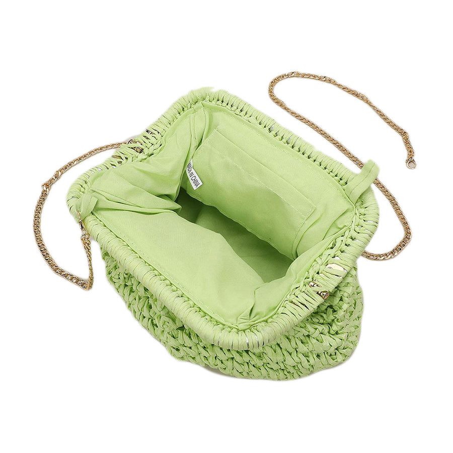 Woven Raffia Dumpling Cloud Clutch Bag (Copy)