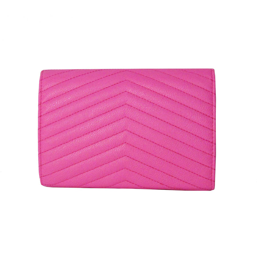 Pink Chain Clutch Bag