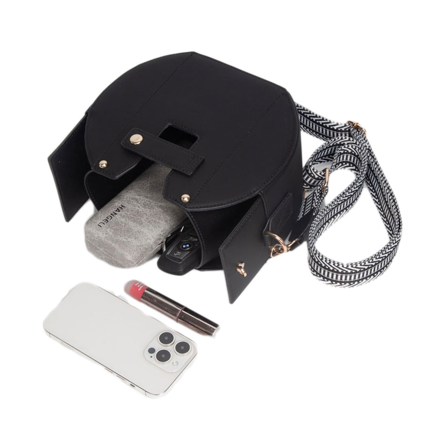 Tan Functional Tumbler Crossbody Bucket Bag