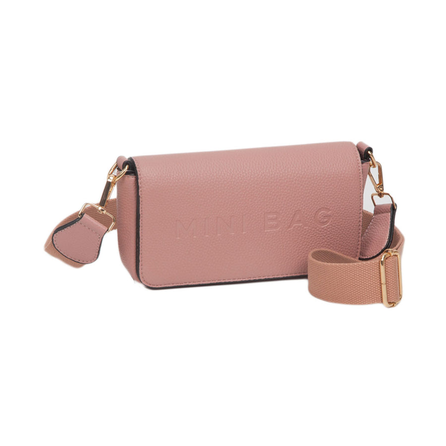 Pink MINI BAG Message Structured Crossbody Bag