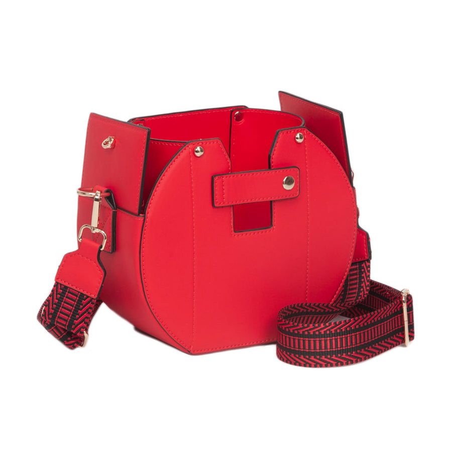 Tan Functional Tumbler Crossbody Bucket Bag