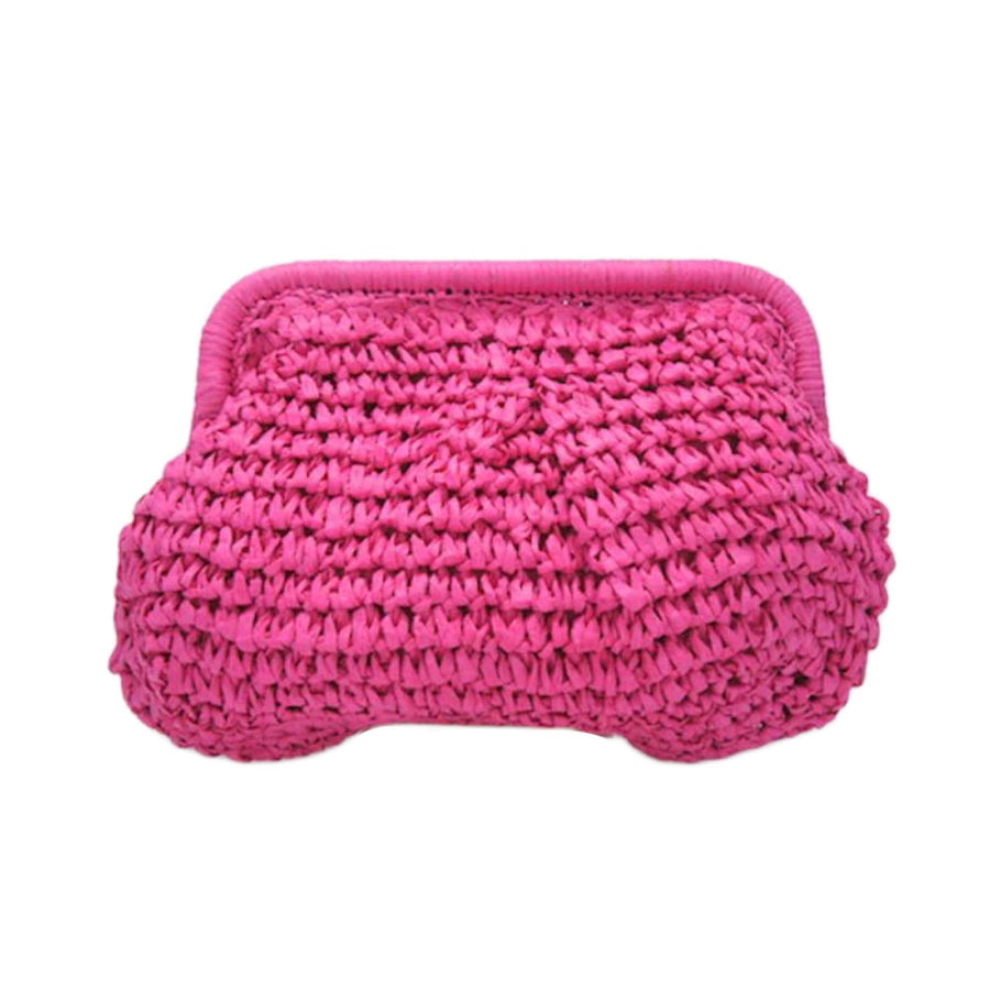 Green Straw Dumpling Cloud Clutch Bag