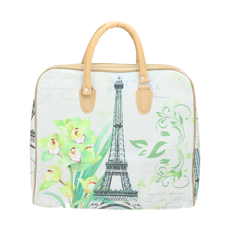 Eiffel Tower Flower Carry On Top Handle Travel Bag