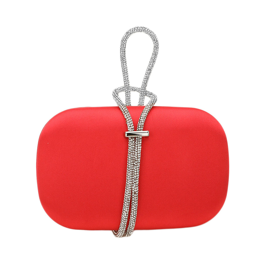Bling Gold Satin Fabric Evening Clutch Bag