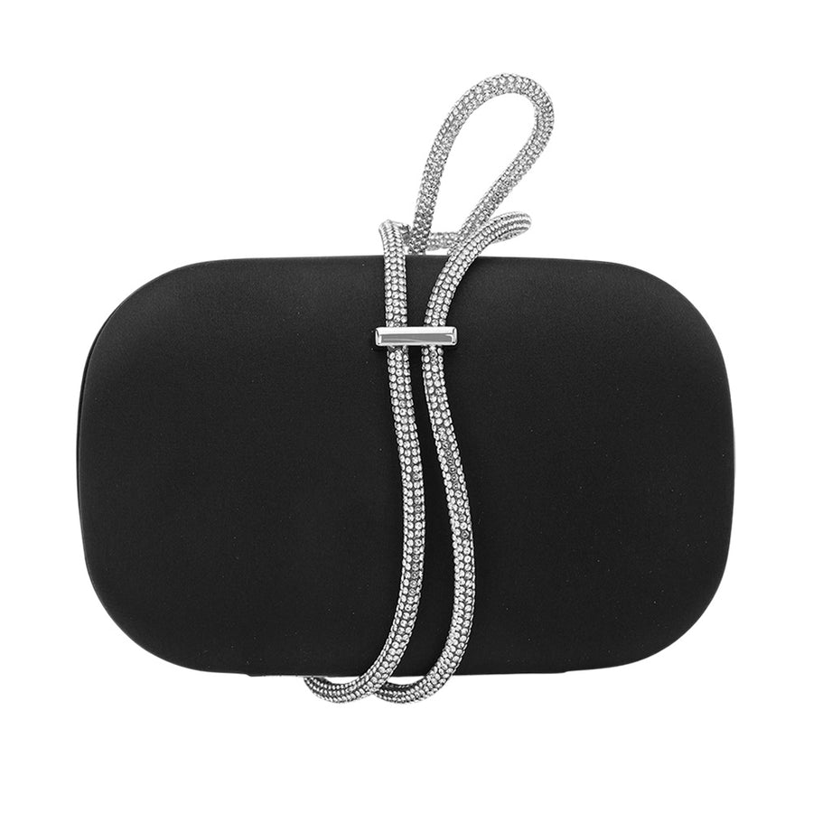 Bling Gold Satin Fabric Evening Clutch Bag