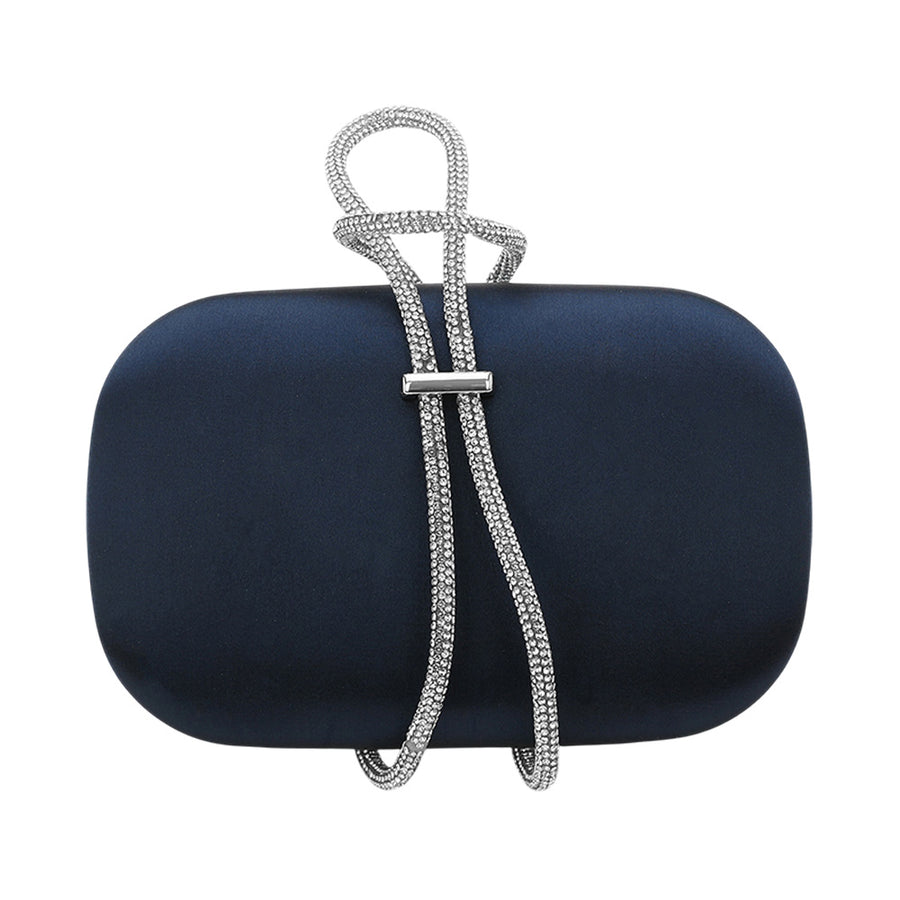 Bling Gold Satin Fabric Evening Clutch Bag