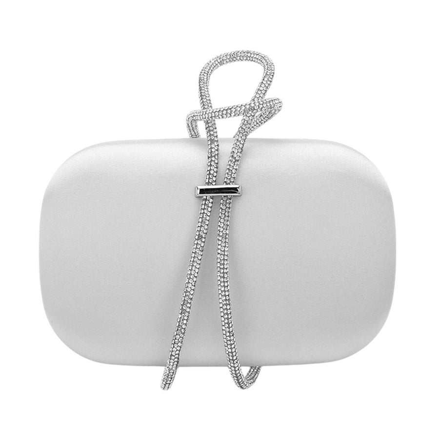 Bling Gold Satin Fabric Evening Clutch Bag
