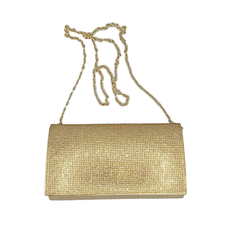 Shimmering Gold Beads Evening Clutch Bag