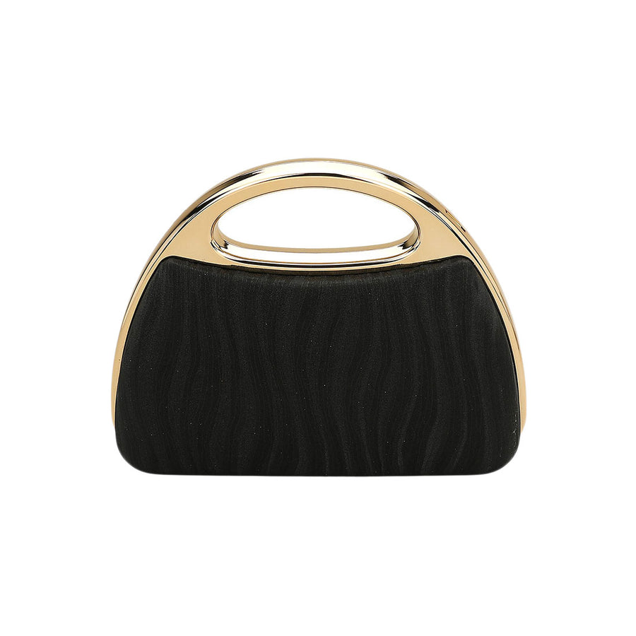 Shimmering Champagne Evening Clutch Crossbody Bag