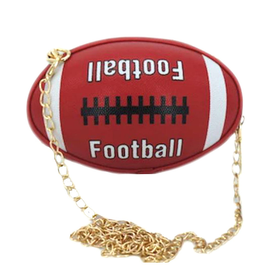 Fashion Brown Football Chain Crossbody Bag