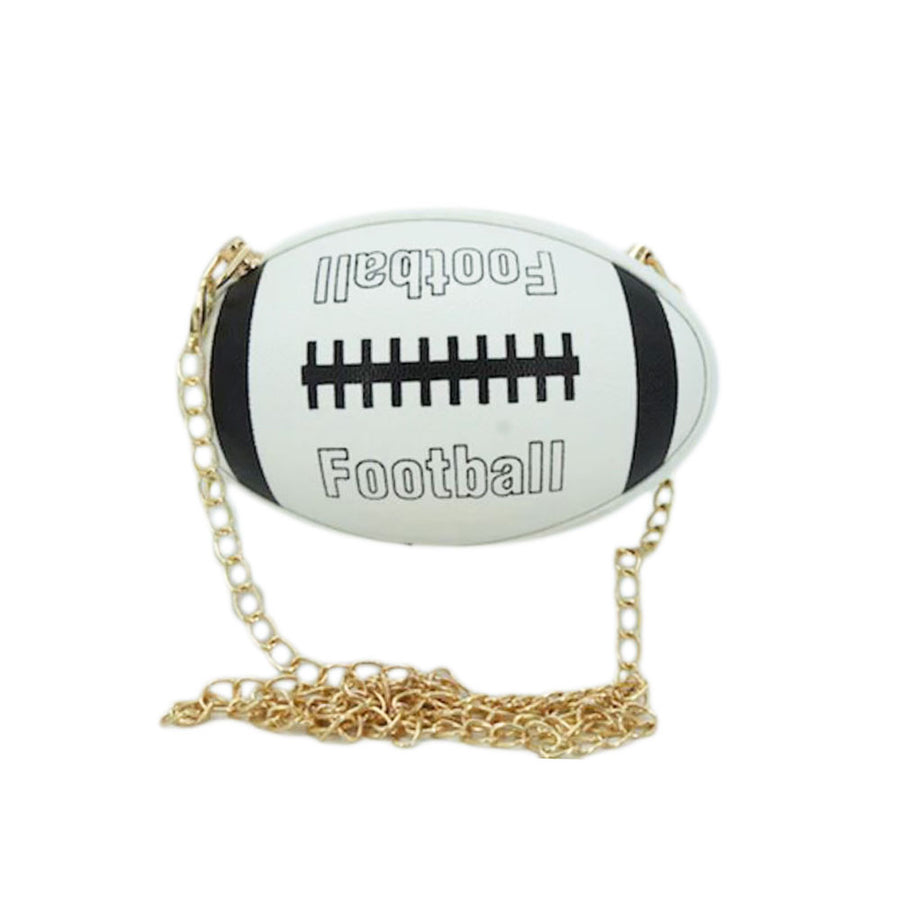 Fashion Brown Football Chain Crossbody Bag