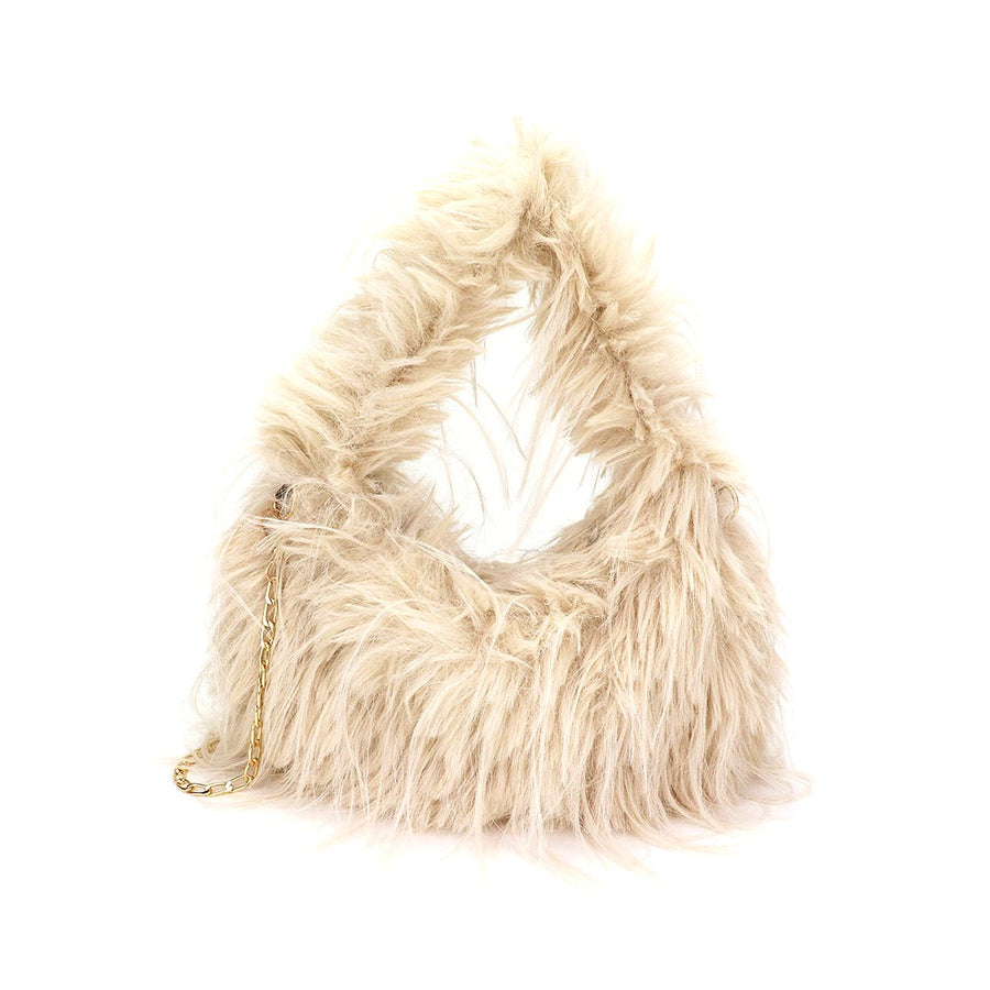 Soft Pink Furry Crossbody Bag