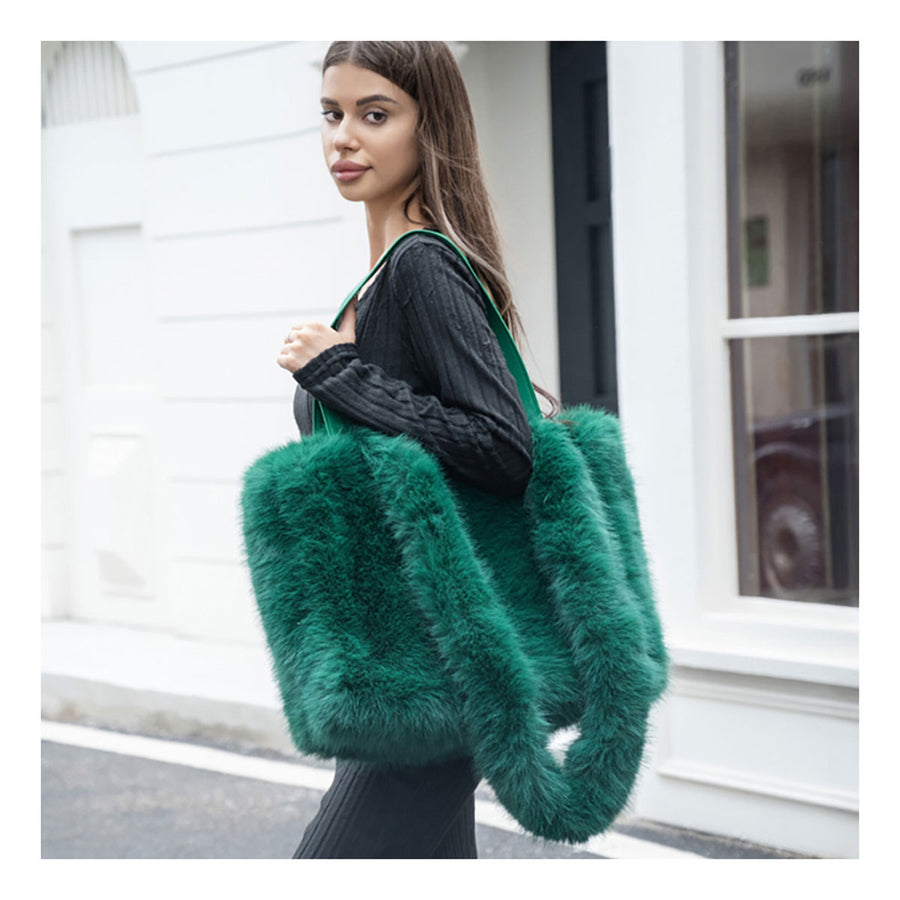 Oversize Pink Fluffy Furry Shoulder Bag