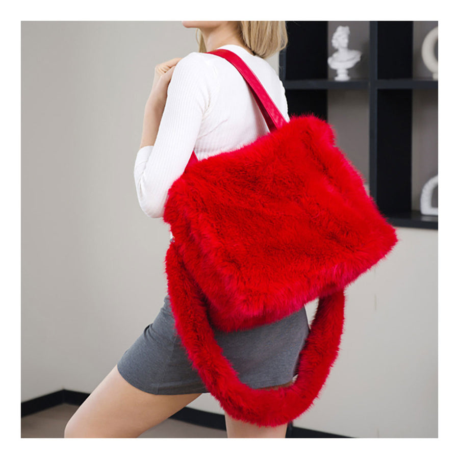 Oversize Pink Fluffy Furry Shoulder Bag