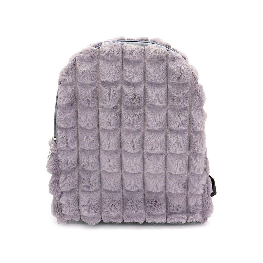 Mint Quilted Faux Fur Backpack Bag
