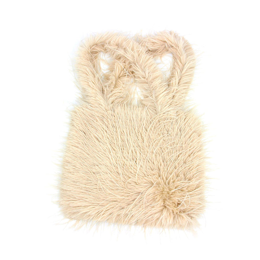 Soft Green Furry Tote Bag