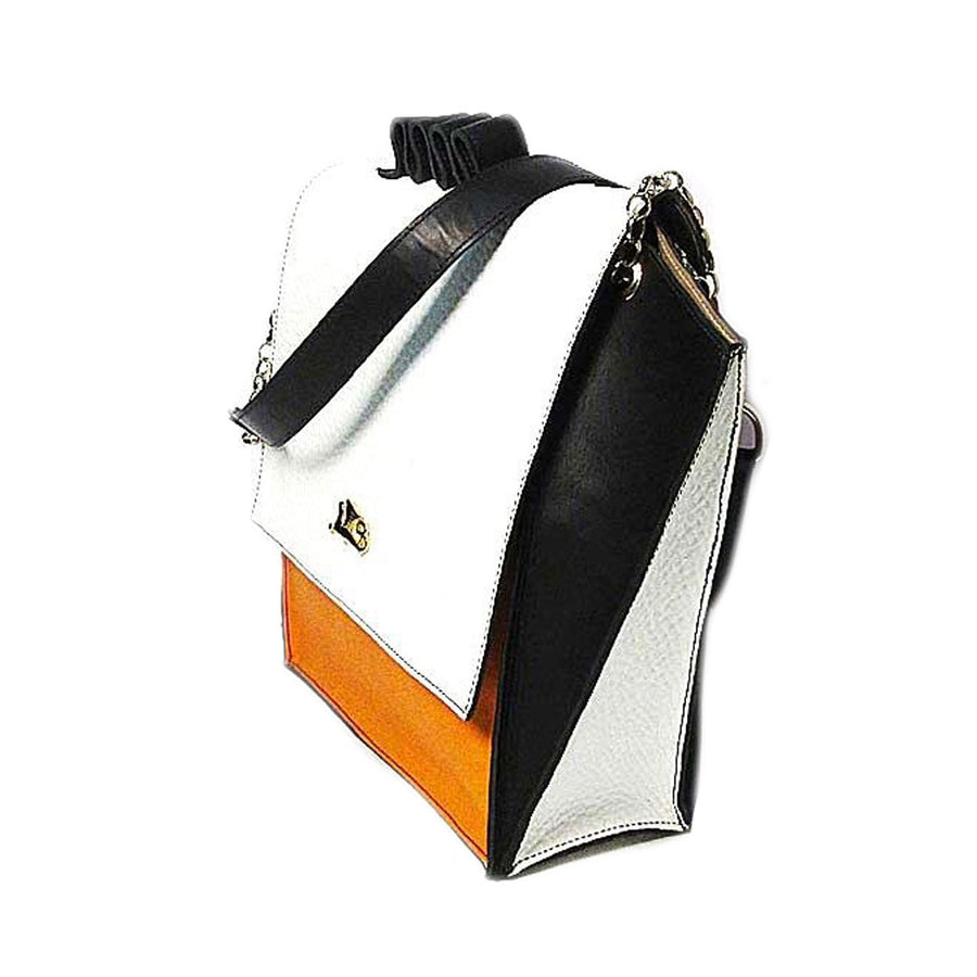 Color Block Carry All Shoulder Handbag