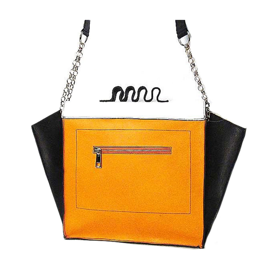 Color Block Carry All Shoulder Handbag