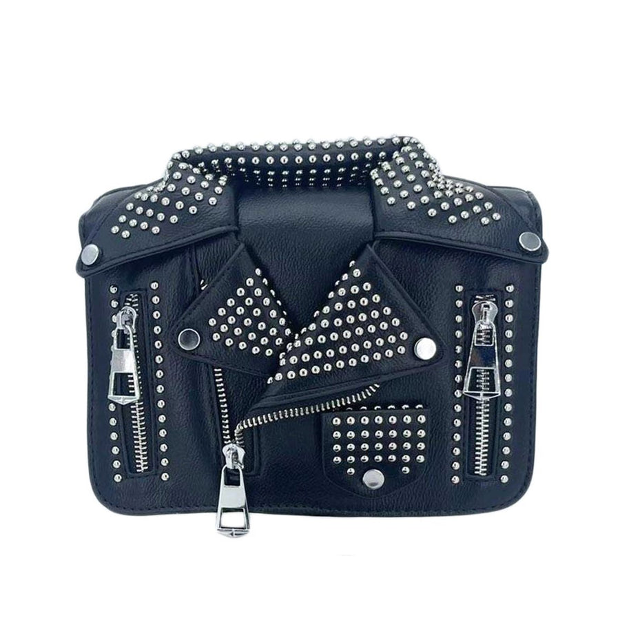 Red Stud Jacket Clutch Shoulder Bag