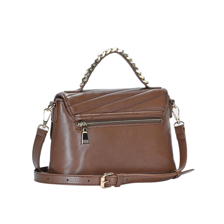 Black Line Detailed Tote Crossbody Bag
