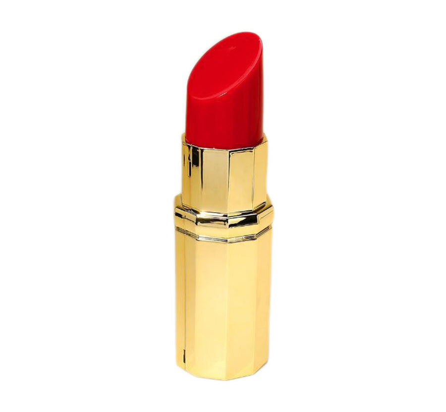 Playful Gold Hardcase Lipstick Clutch Crossbody Bag